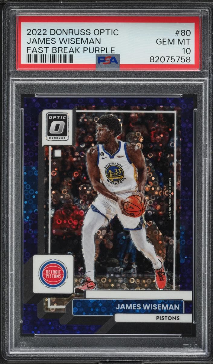 James Wiseman 2022 panini Donruss Optic