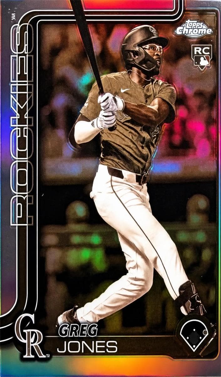 Greg Jones 2025 topps Topps Chrome Logofractor Edition
