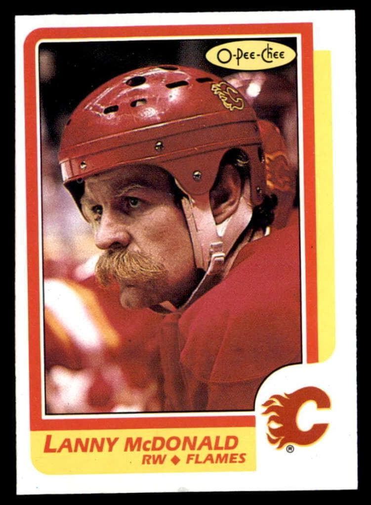 Lanny McDonald 1986 topps O-Pee-Chee