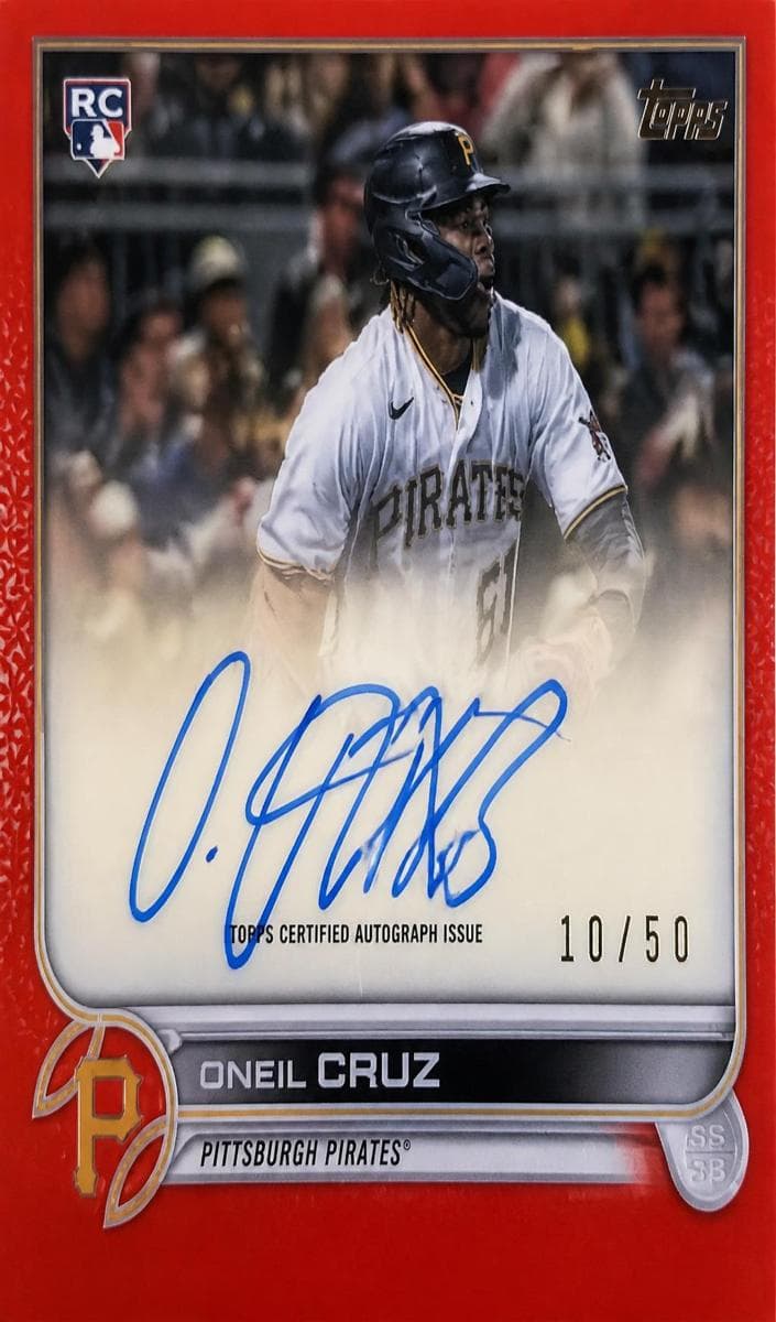 Oneil Cruz 2022 topps Topps Clearly Authentic