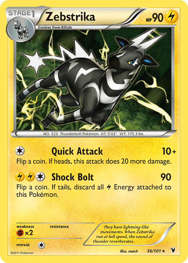 Zebstrika 2011 Pokemon Noble Victories