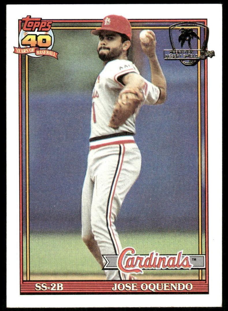 Jose Oquendo 1991 topps O-Pee-Chee