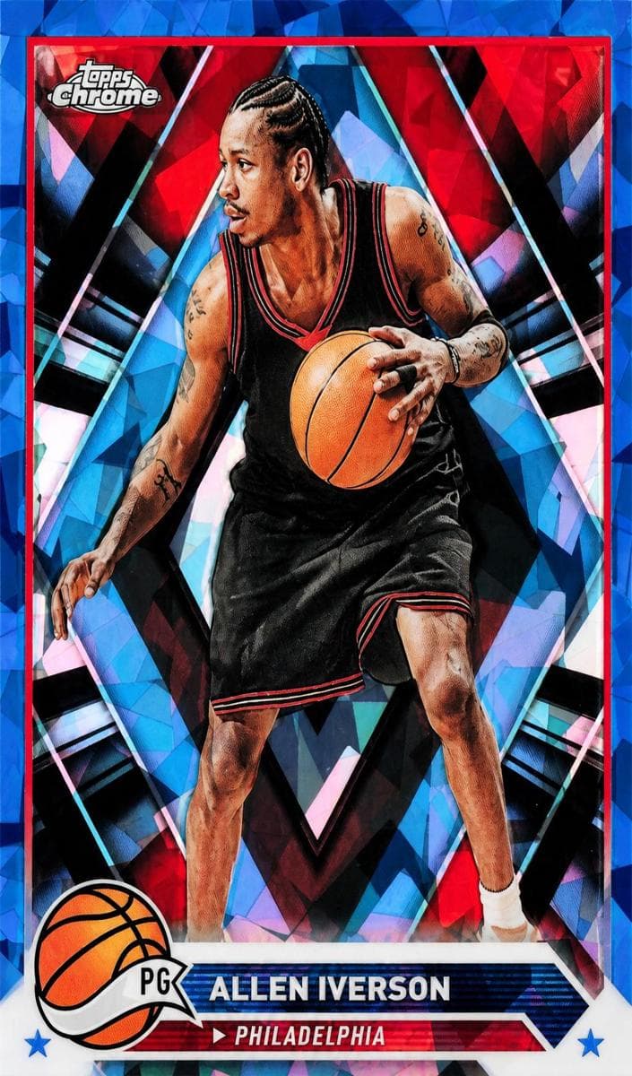 Allen Iverson 2023 topps Topps Chrome Sapphire Edition