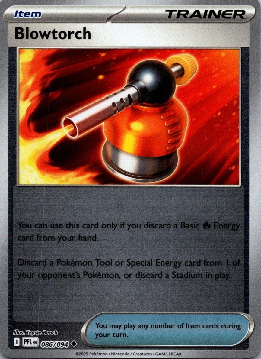 Blowtorch trading card