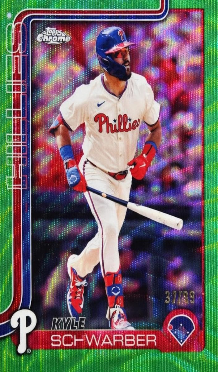 Kyle Schwarber 2025 topps Topps Chrome Sapphire