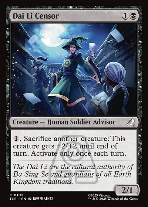 Dai Li Censor 2025 Magic: The Gathering Avatar: The Last Airbender Eternal