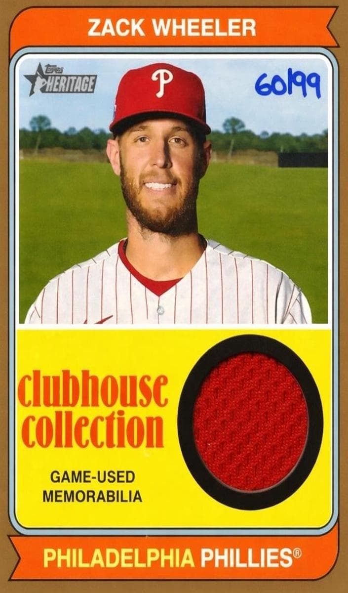 Zack Wheeler 2023 topps Topps Heritage