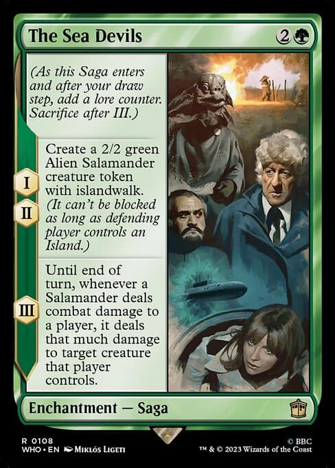 The Sea Devils 2023 Magic: The Gathering Doctor Who Foil