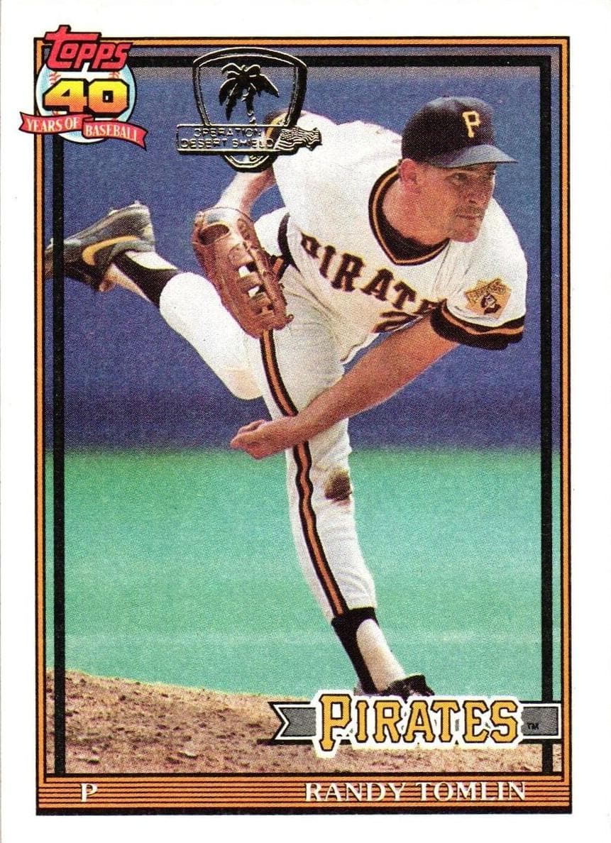 Randy Tomlin 1991 topps O-Pee-Chee
