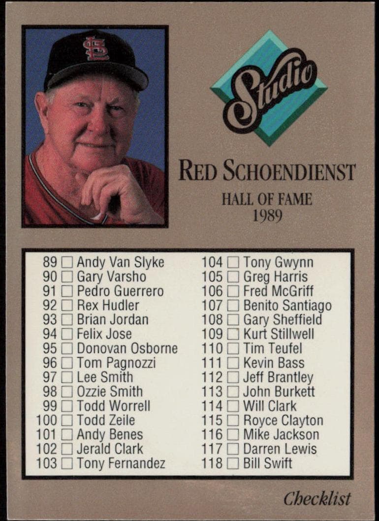 Checklist (Red Schoendienst) #262