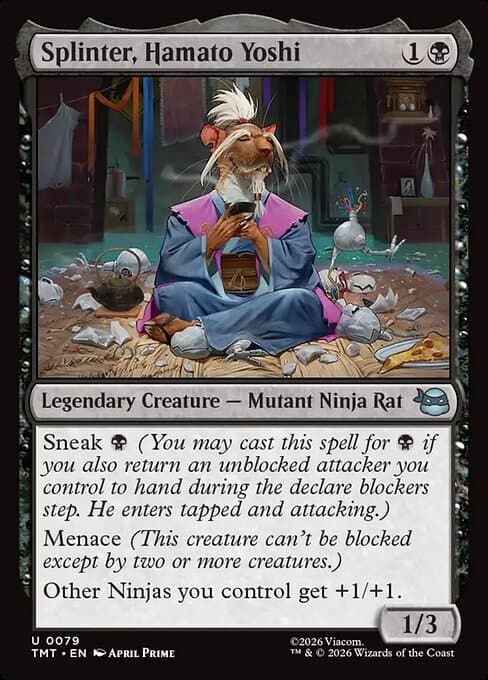 Splinter, Hamato Yoshi 2026 Magic: The Gathering Teenage Mutant Ninja Turtles