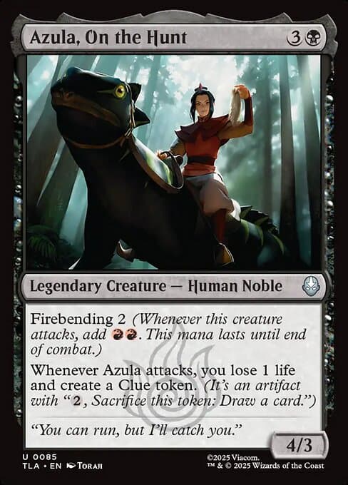 Azula, On the Hunt 2025 Magic: The Gathering Avatar: The Last Airbender