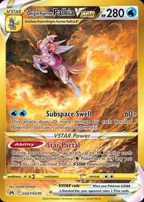 Origin Forme Palkia VSTAR trading card