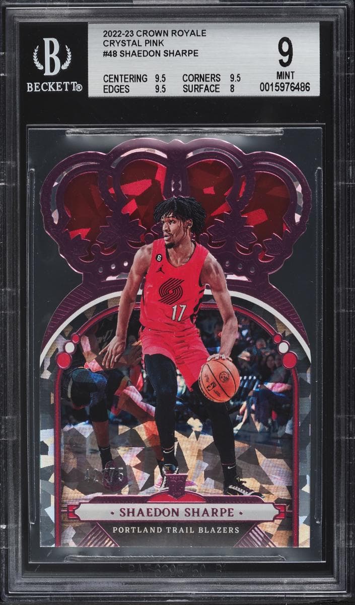 Shaedon Sharpe 2022 panini Panini Crown Royale