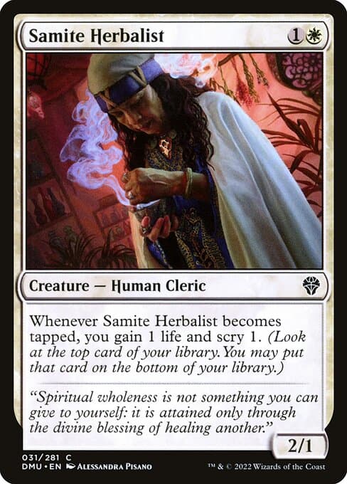 Samite Herbalist 2022 Magic: The Gathering Dominaria United