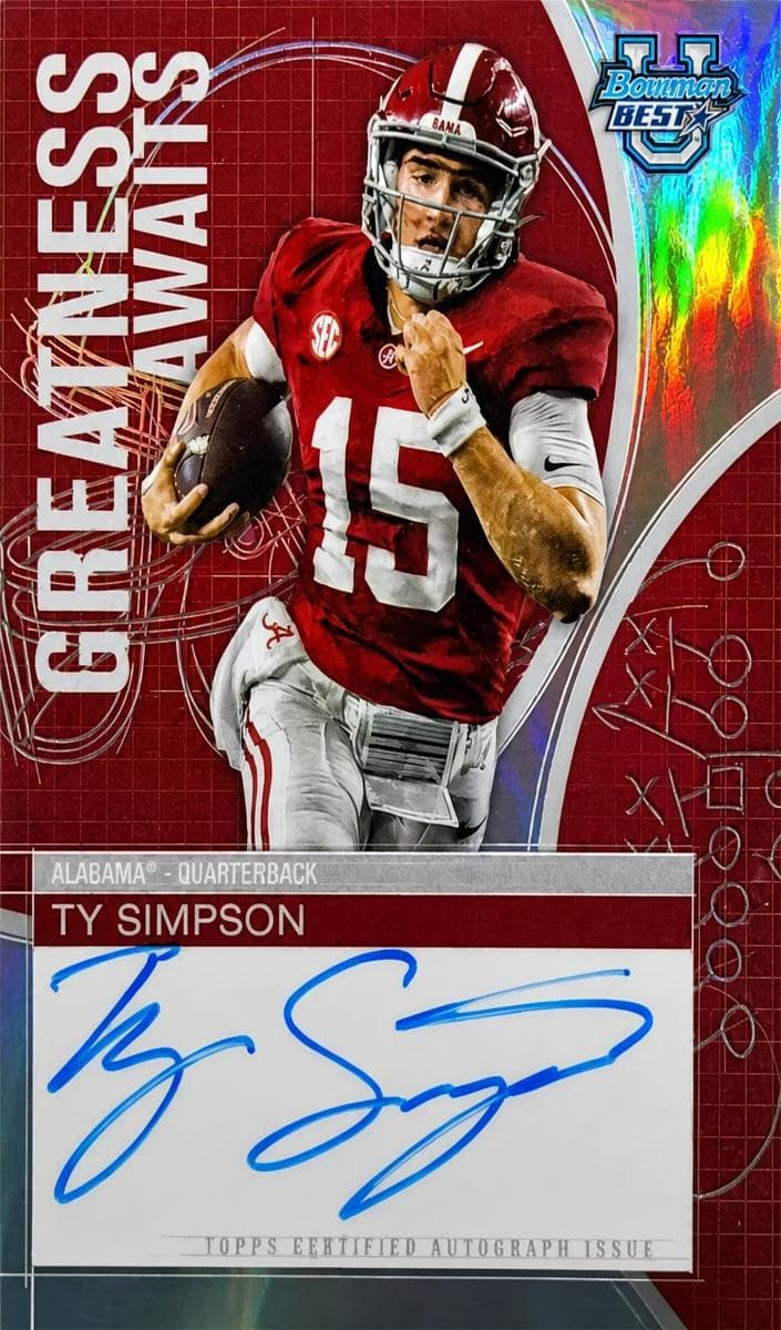 Ty Simpson 2025 bowman