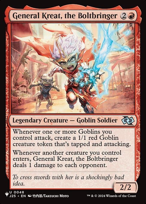 General Kreat, the Boltbringer 2024 Magic: The Gathering Foundations Jumpstart Anime