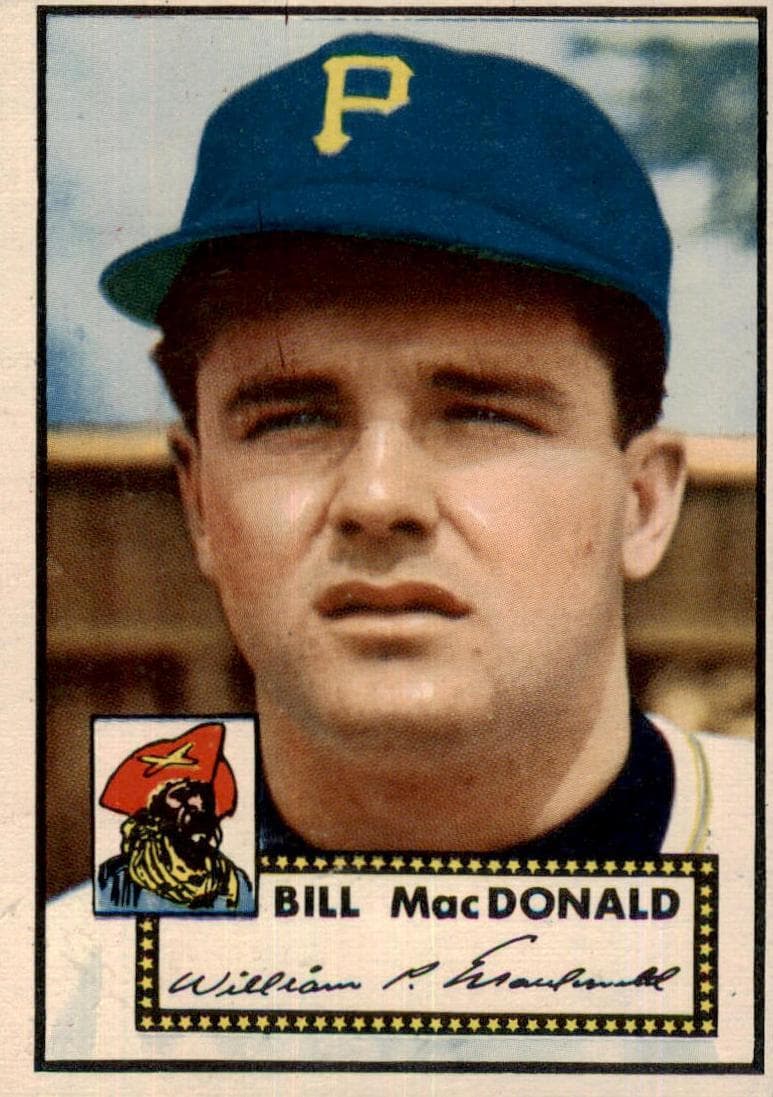 Bill Macdonald 1952 topps Topps