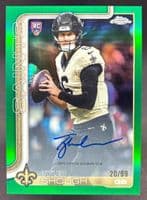 Tyler Shough 2025 topps Topps Chrome Rookie Autographs - Black Lava Refractor