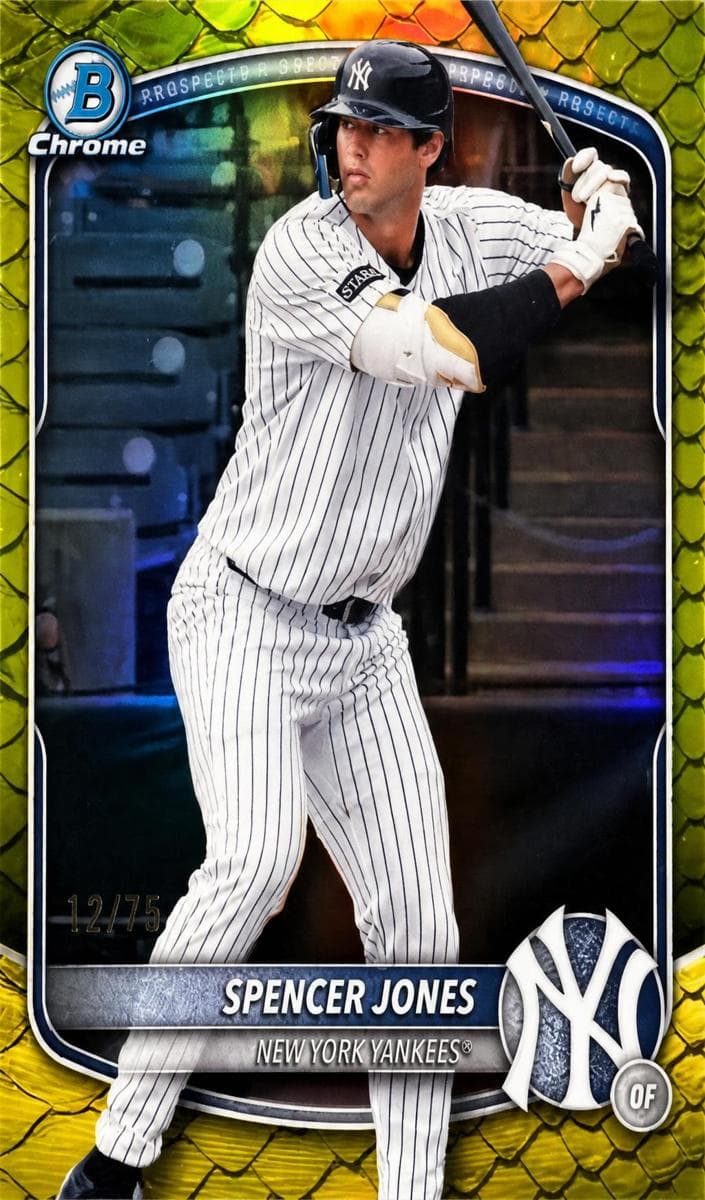 Spencer Jones 2025 bowman Bowman Draft Chrome