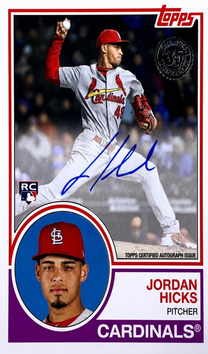 Jordan Hicks 2018 topps Topps Update