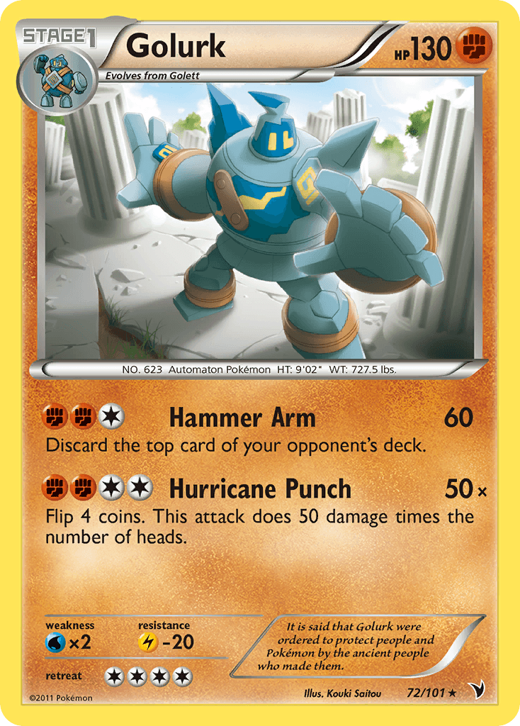 Golurk 2011 Pokemon Noble Victories
