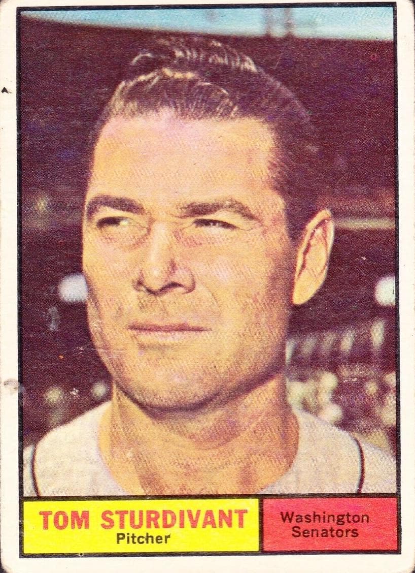 Tom Sturdivant 1961 topps Topps