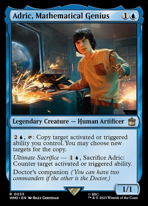 Adric, Mathematical Genius 2023 Magic: The Gathering Doctor Who Foil