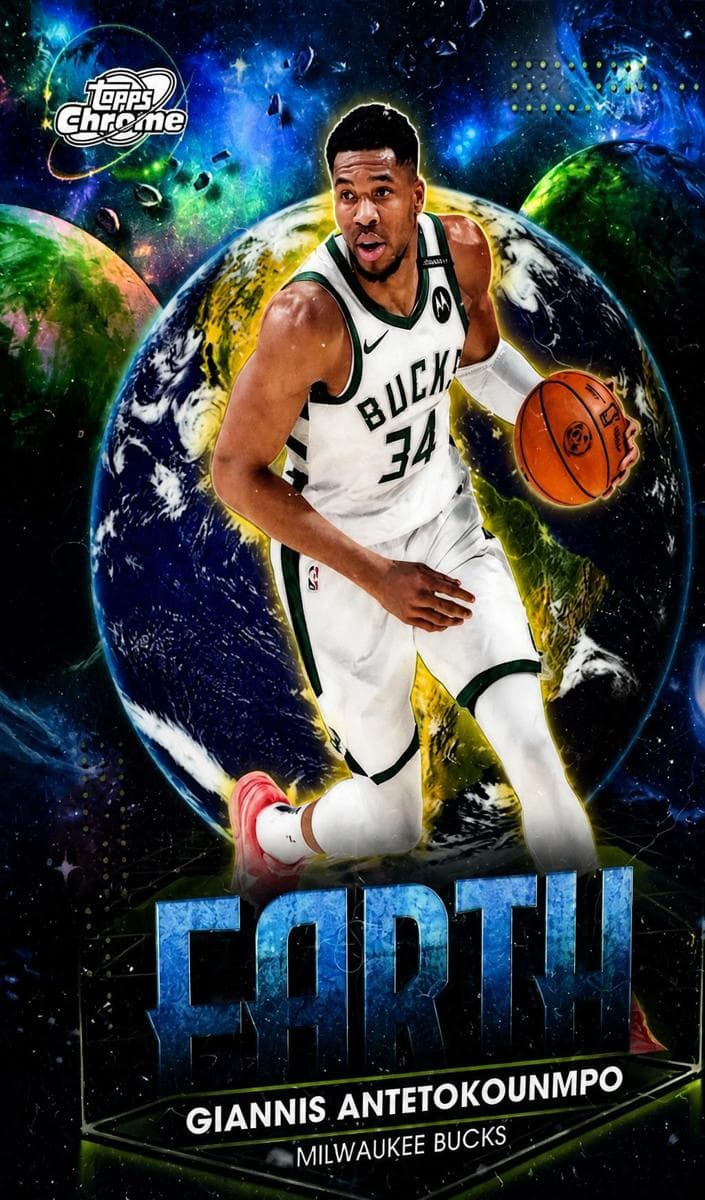 Giannis Antetokounmpo 2025 topps Topps Cosmic Chrome