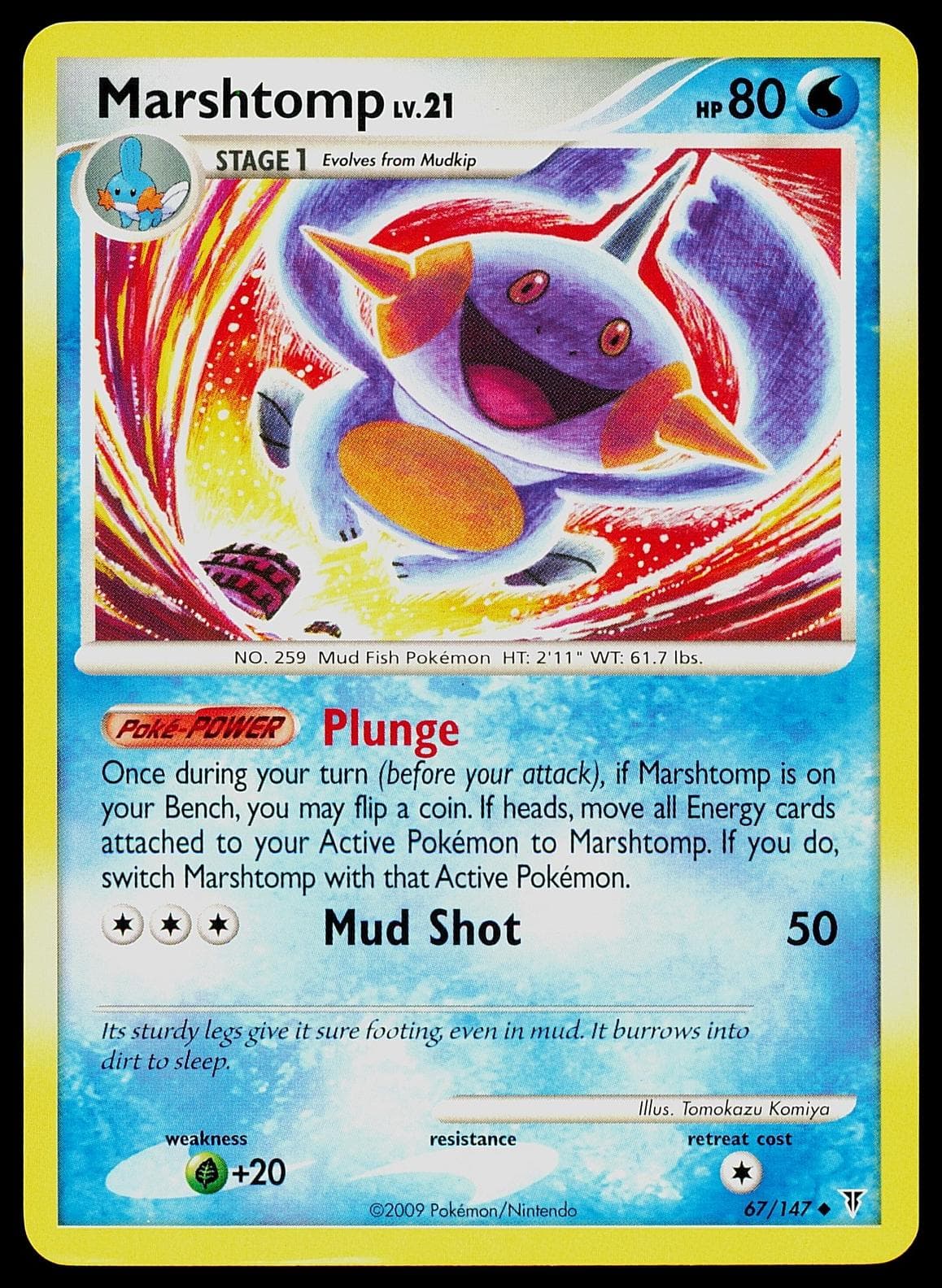 Marshtomp trading card