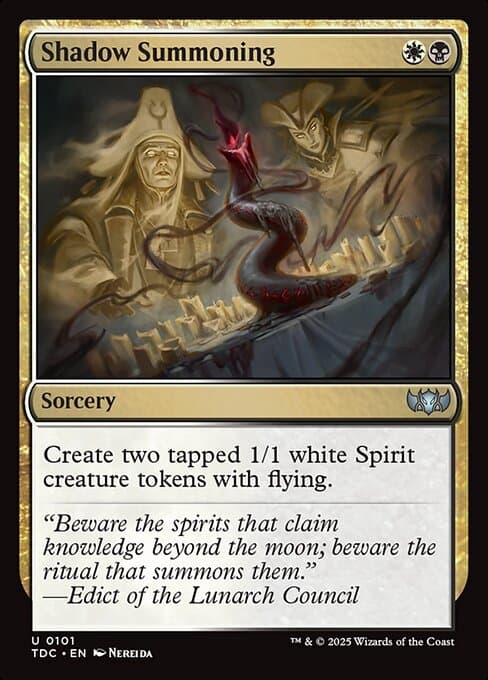 Shadow Summoning 2025 Magic: The Gathering Tarkir: Dragonstorm Commander