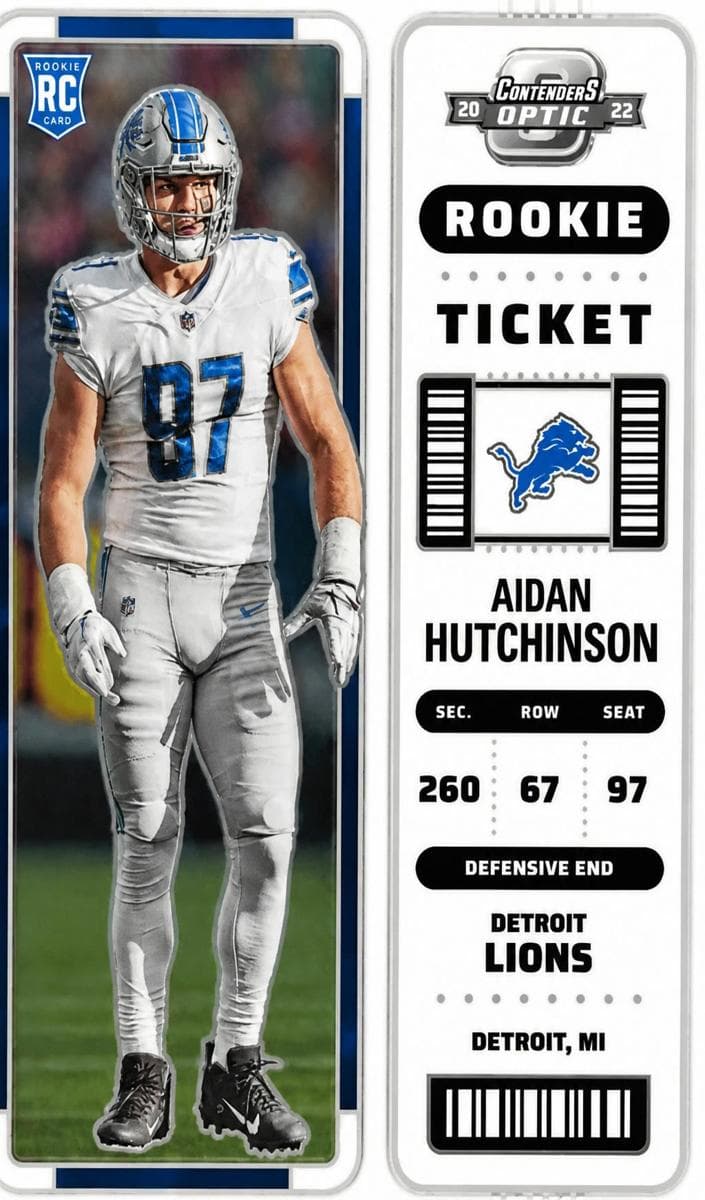Aidan Hutchinson 2022 panini Panini Contenders Optic