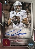 Sam Leavitt 2025 bowman Bowman Chrome University Prospect Auto - Stealth Refractor (1st)