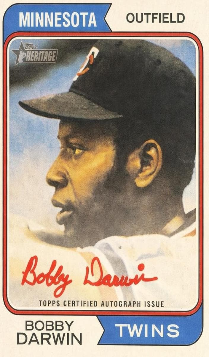Bobby Darwin trading card