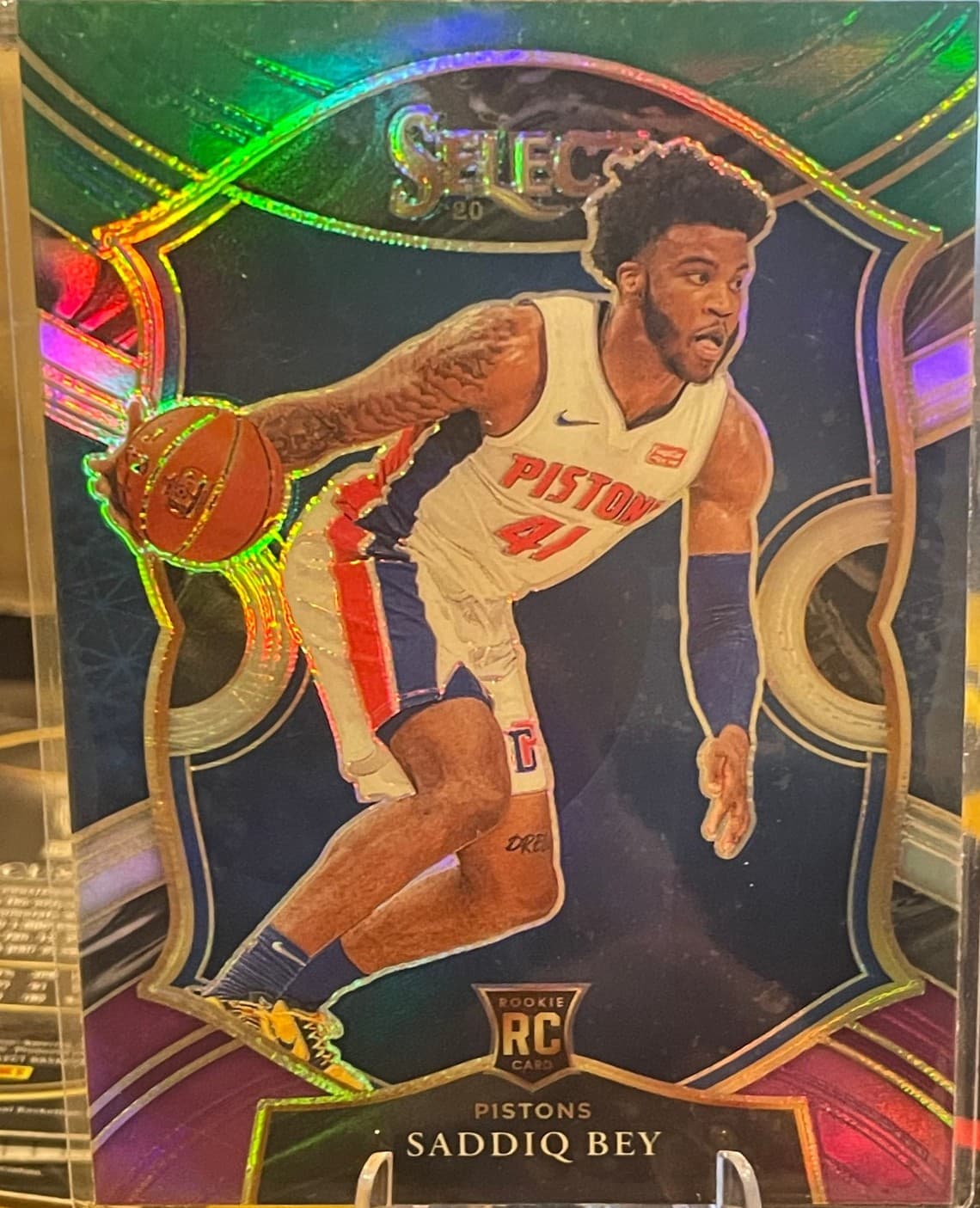Basketball Saddiq Bey 2020 Panini Select 2020 Panini Select green-purple
