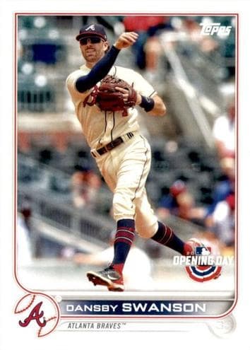 Dansby Swanson 2022 topps Topps Opening Day