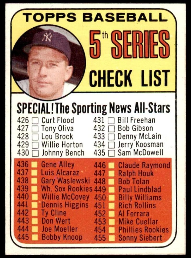 5th Series Check List: 426-512 #412