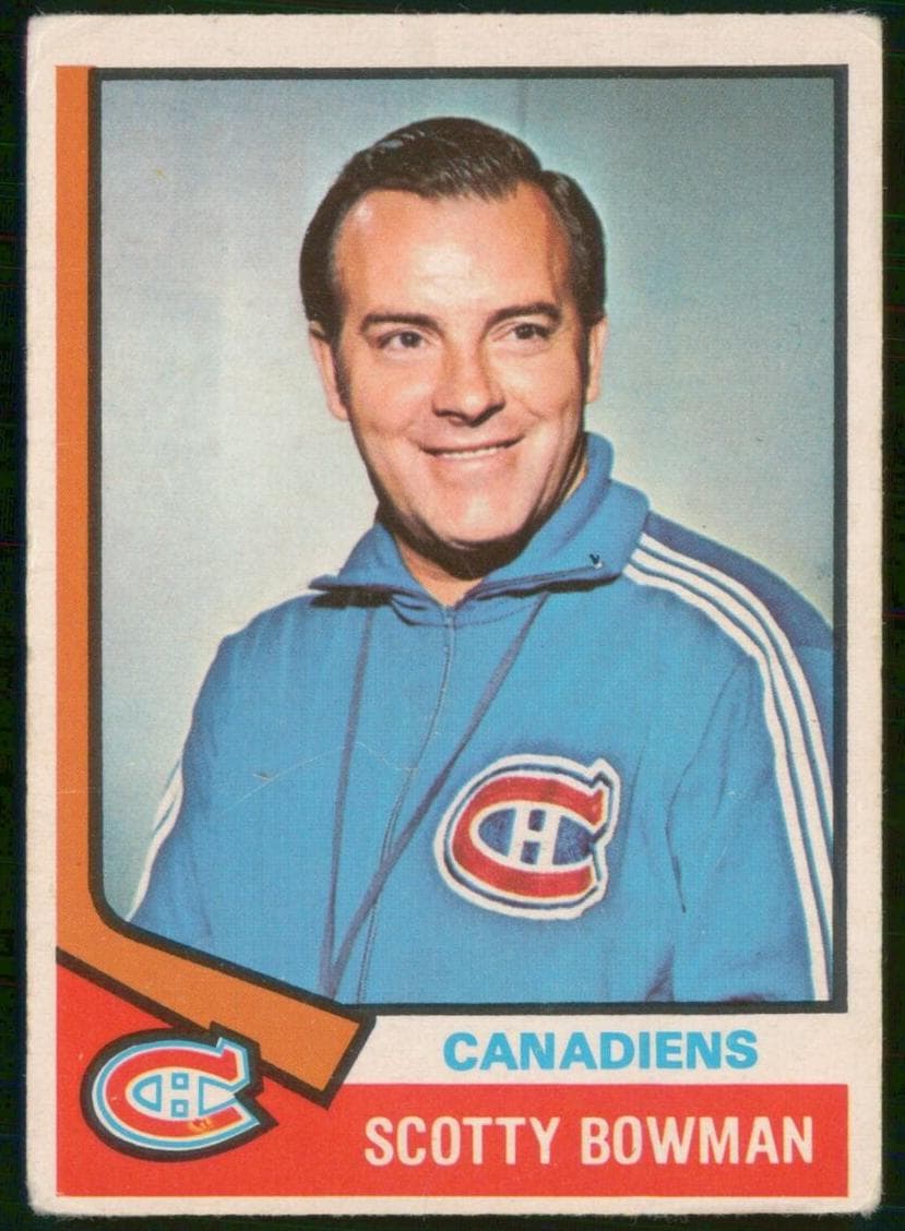 Scotty Bowman 1974 topps O-Pee-Chee