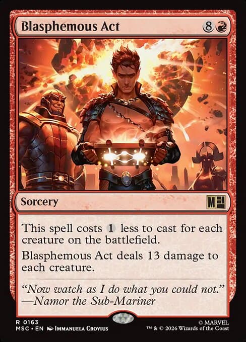 Blasphemous Act 2025 Magic: The Gathering Aetherdrift Commander