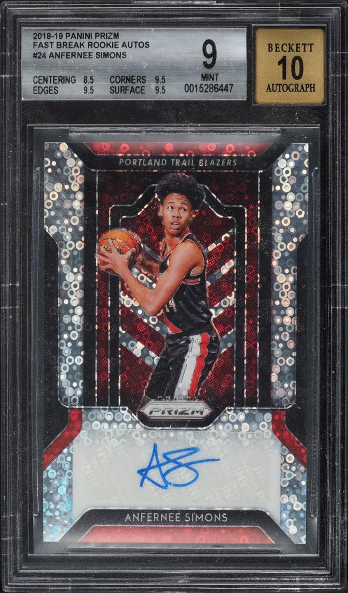 Anfernee Simons 2018 panini Panini Prizm