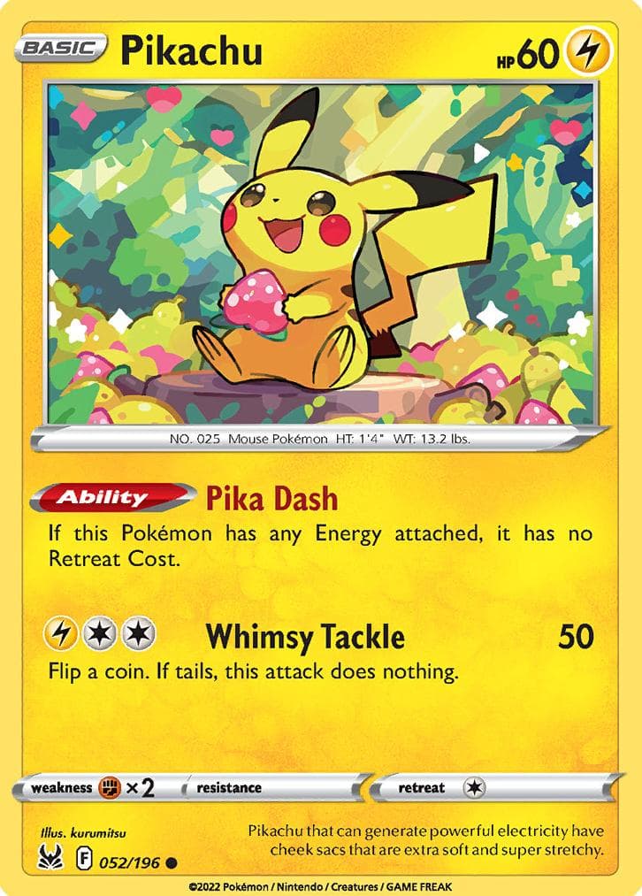 Pikachu trading card