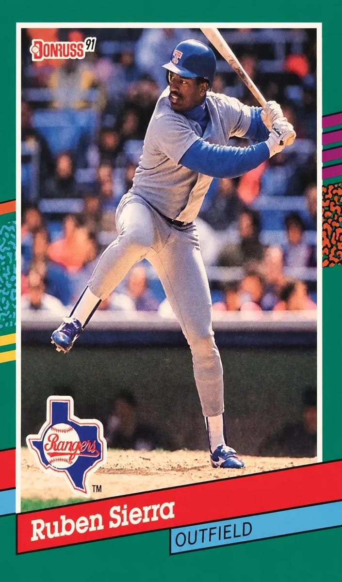 Ruben Sierra 1991 panini Donruss