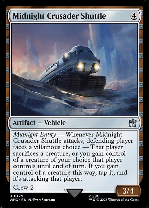 Midnight Crusader Shuttle 2023 Magic: The Gathering Doctor Who Foil