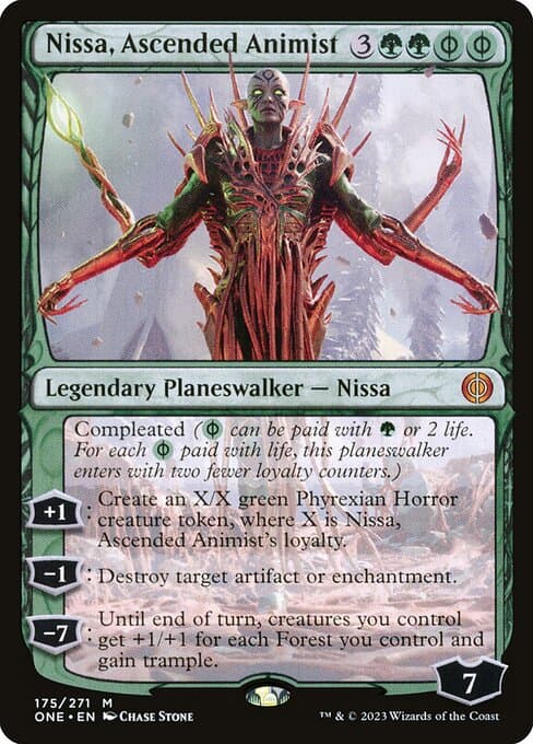 Nissa, Ascended Animist 2023 Magic: The Gathering Phyrexia: All Will Be One Borderless