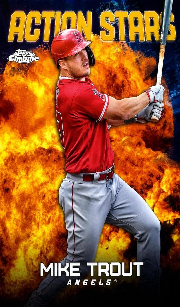 Mike Trout 2023 topps Topps Chrome Update