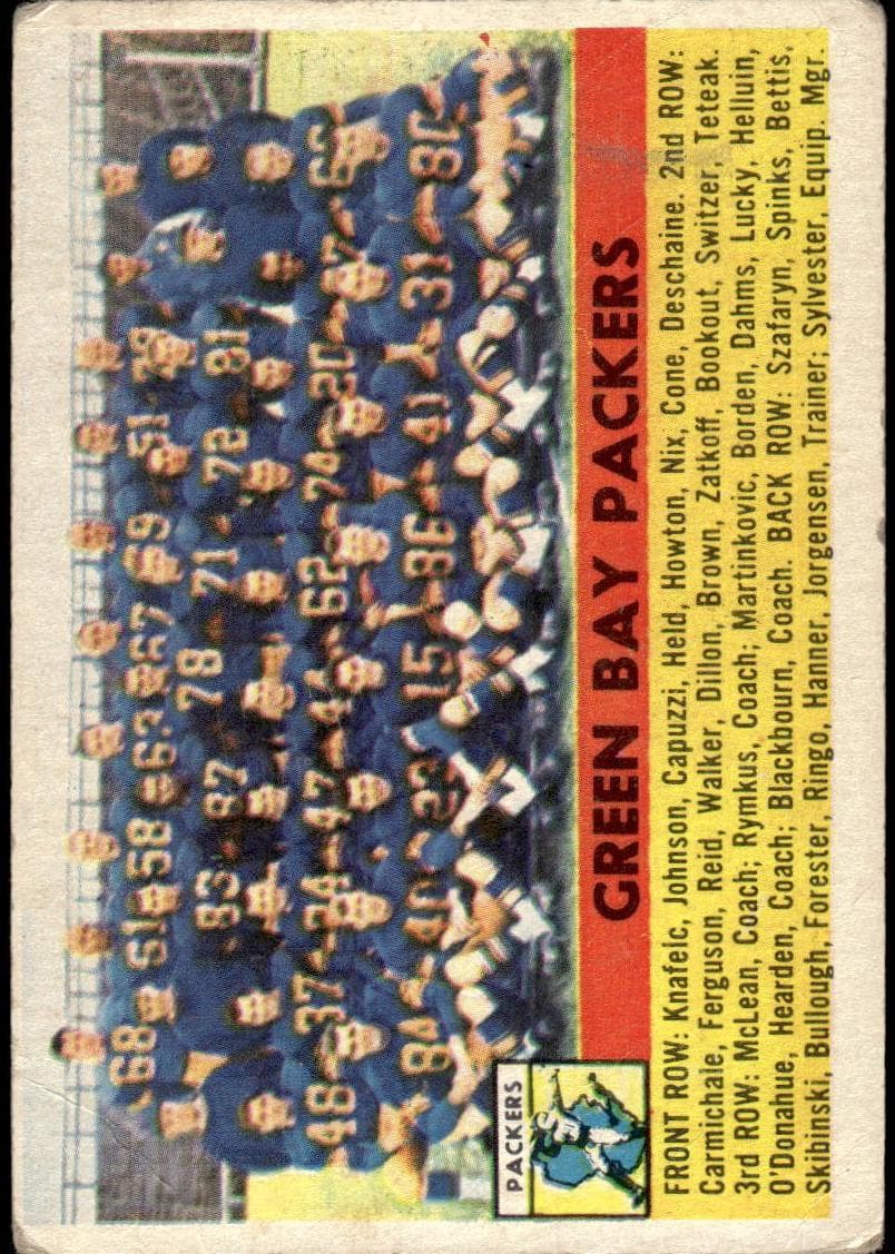 Green Bay Packers 1956 topps Topps