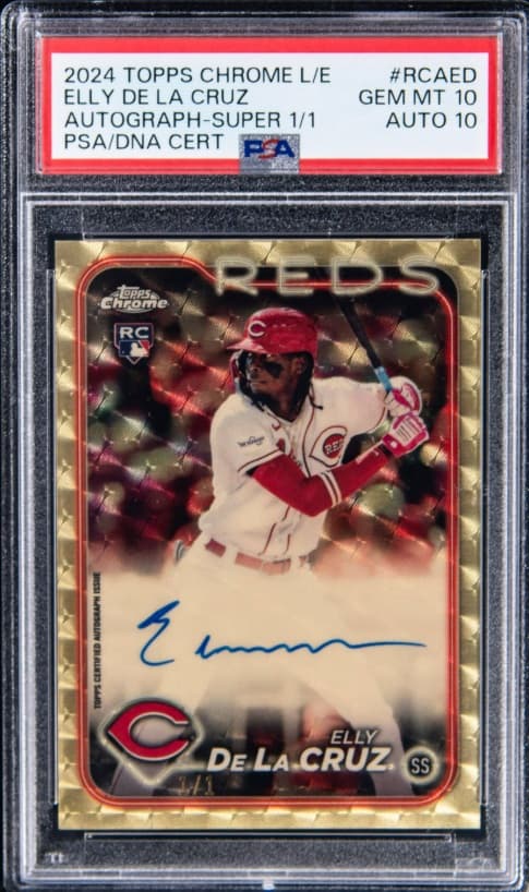 Elly De La Cruz 2024 topps Topps Chrome Logofractor Edition