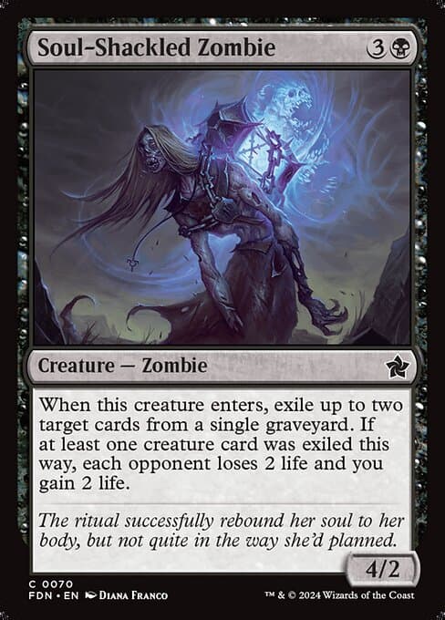 Soul-Shackled Zombie 2024 Magic: The Gathering Foundations Art Series