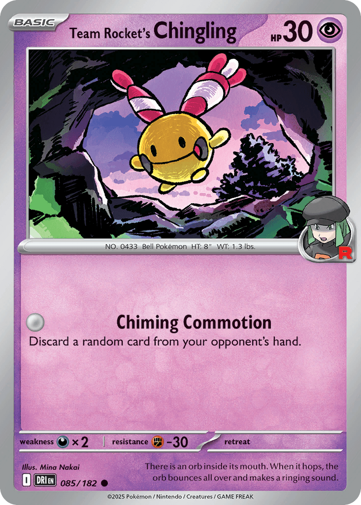 Team Rocket's Chingling Pokemon Korean Glory Of Team Rocket