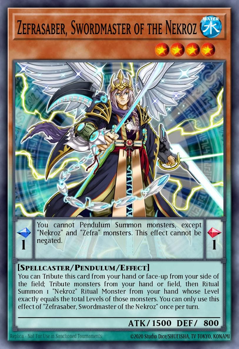 Zefrasaber, Swordmaster of the Nekroz #CROS-EN026